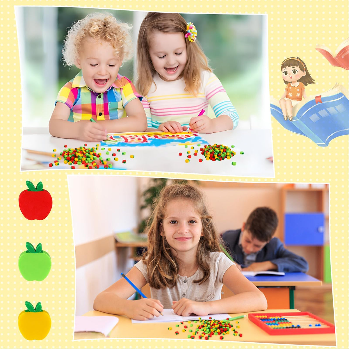 JUNEBRUSHS 150Pcs Fall Mini Erasers, Cute Thanksgiving Erasers Bulk