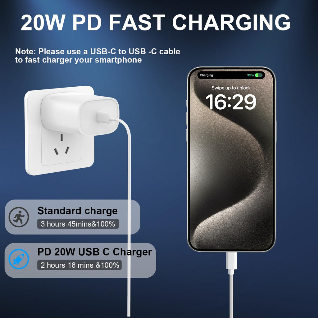 iPhone 18 17 16 15 Charger Fast Charging Type C Chargers USB C Cable 10FT