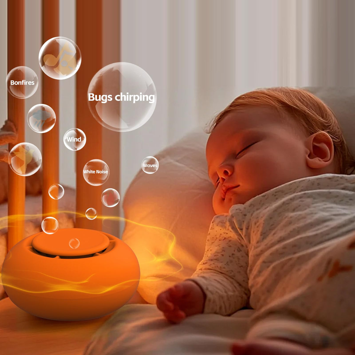 Portable Baby Sound Machine & Essentials for Babies & Kids-Blue