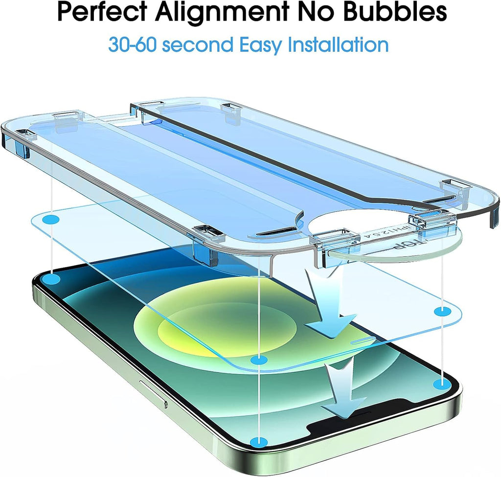 amFilm OneTouch for iPhone 17e / iPhone 16e Screen Protector Tempered Glass