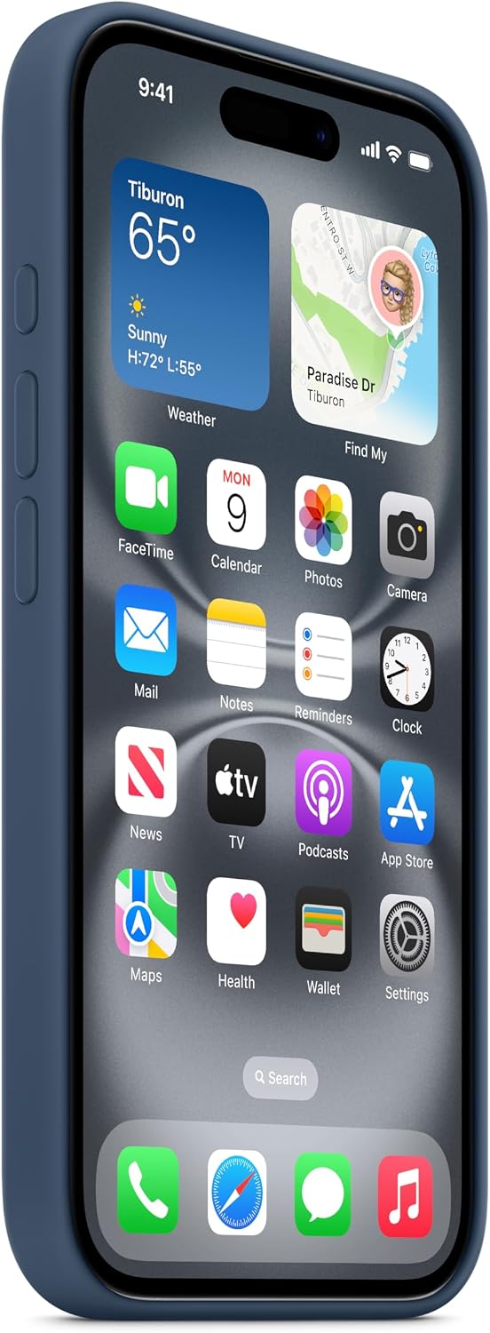 Apple iPhone 16 Pro Max Silicone Case with MagSafe and Camera Control: Lightweight Phone Case, Wireless Charging Compatible, Smooth Matte Finish, Black