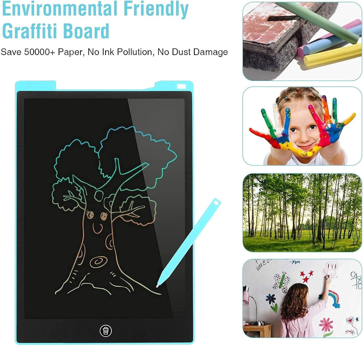 EooCoo Kids Travel Essential 12 Inch LCD Writing Tablet, 2 Pack