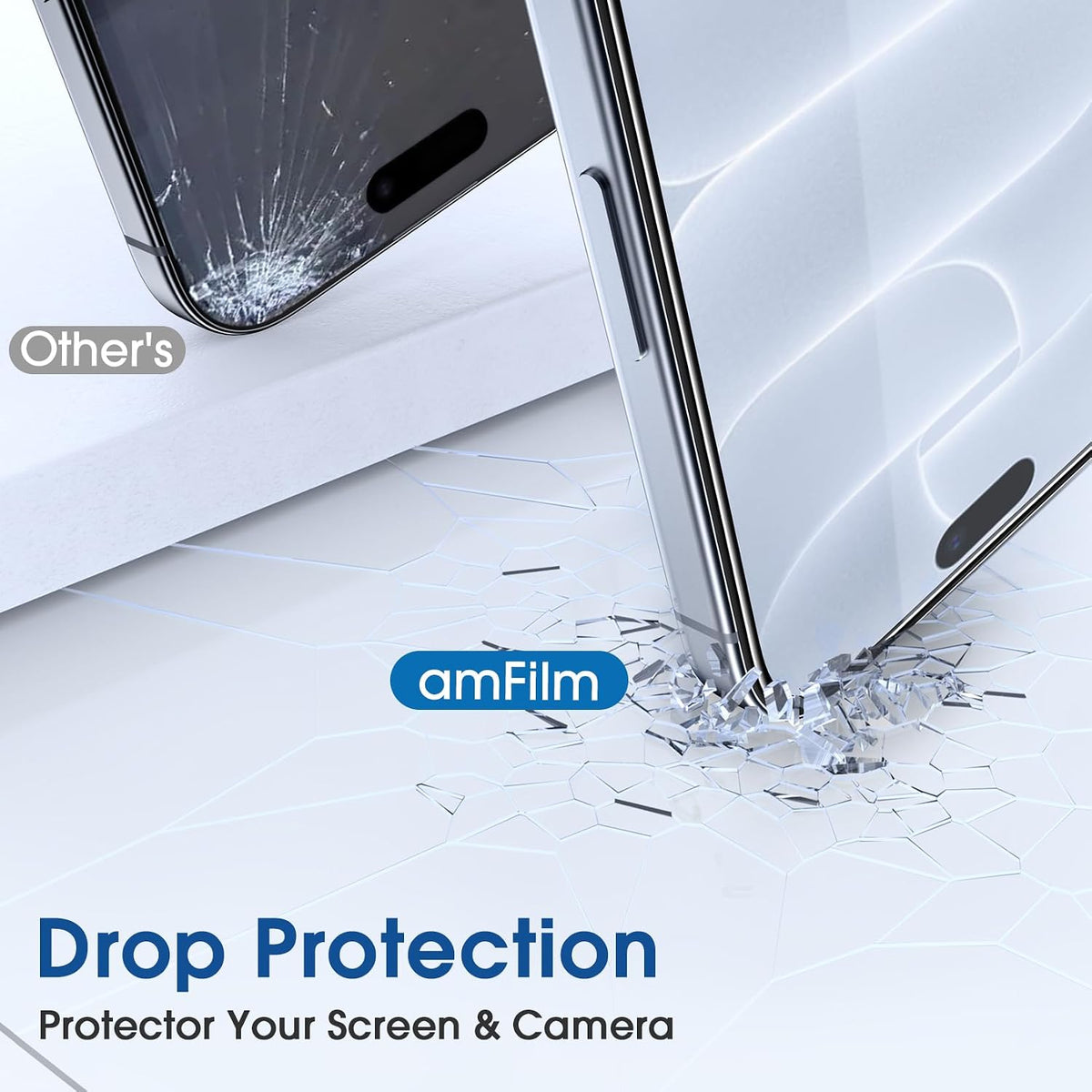 amFilm OneTouch for iPhone 17e / iPhone 16e Screen Protector Tempered Glass