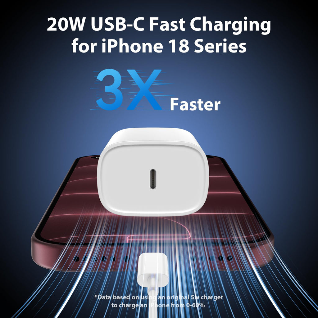 iPhone 18 17 16 15 Charger Fast Charging Type C Chargers USB C Cable 10FT