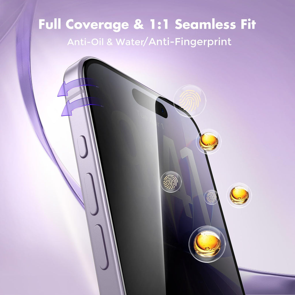 UNBREAKcable Privacy Screen Protector for iPhone 16 Pro Max, Full Coverage