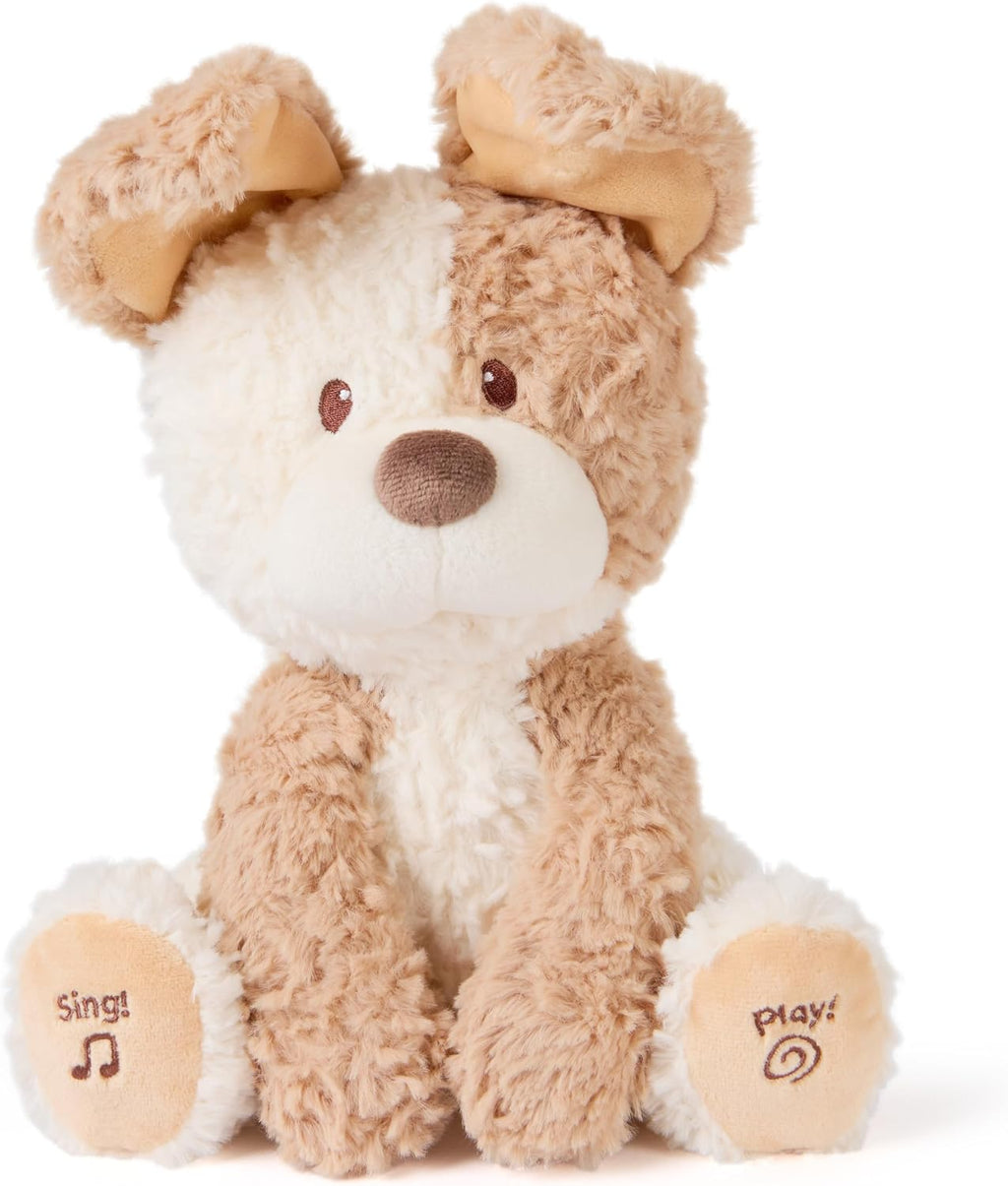 GUND Baby Peeki Puppy 12-Inch Interactive Animated Musical Plush for Babies