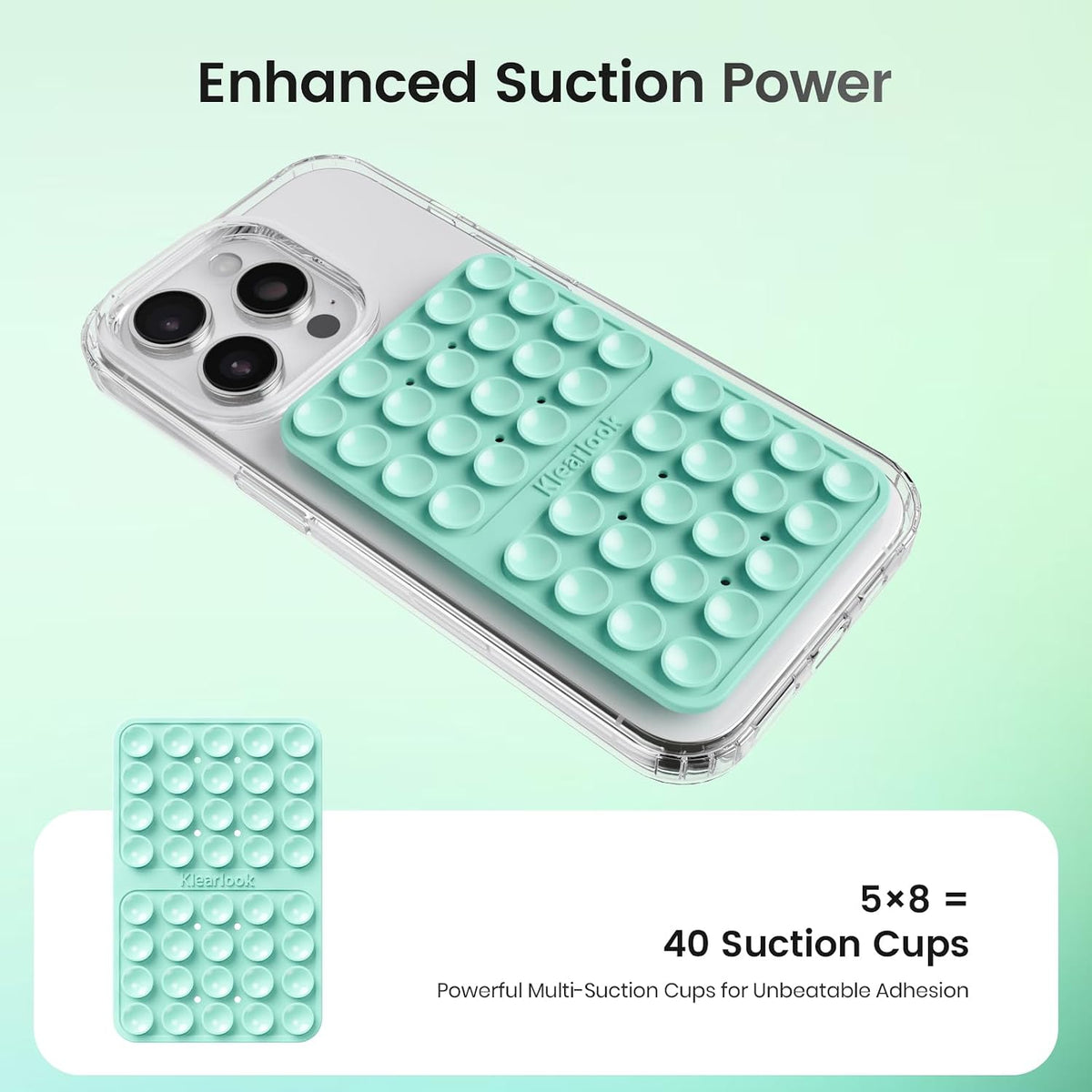 Klearlook 4PCS Silicone Double Sided Suction Cup Phone Case, Combination C
