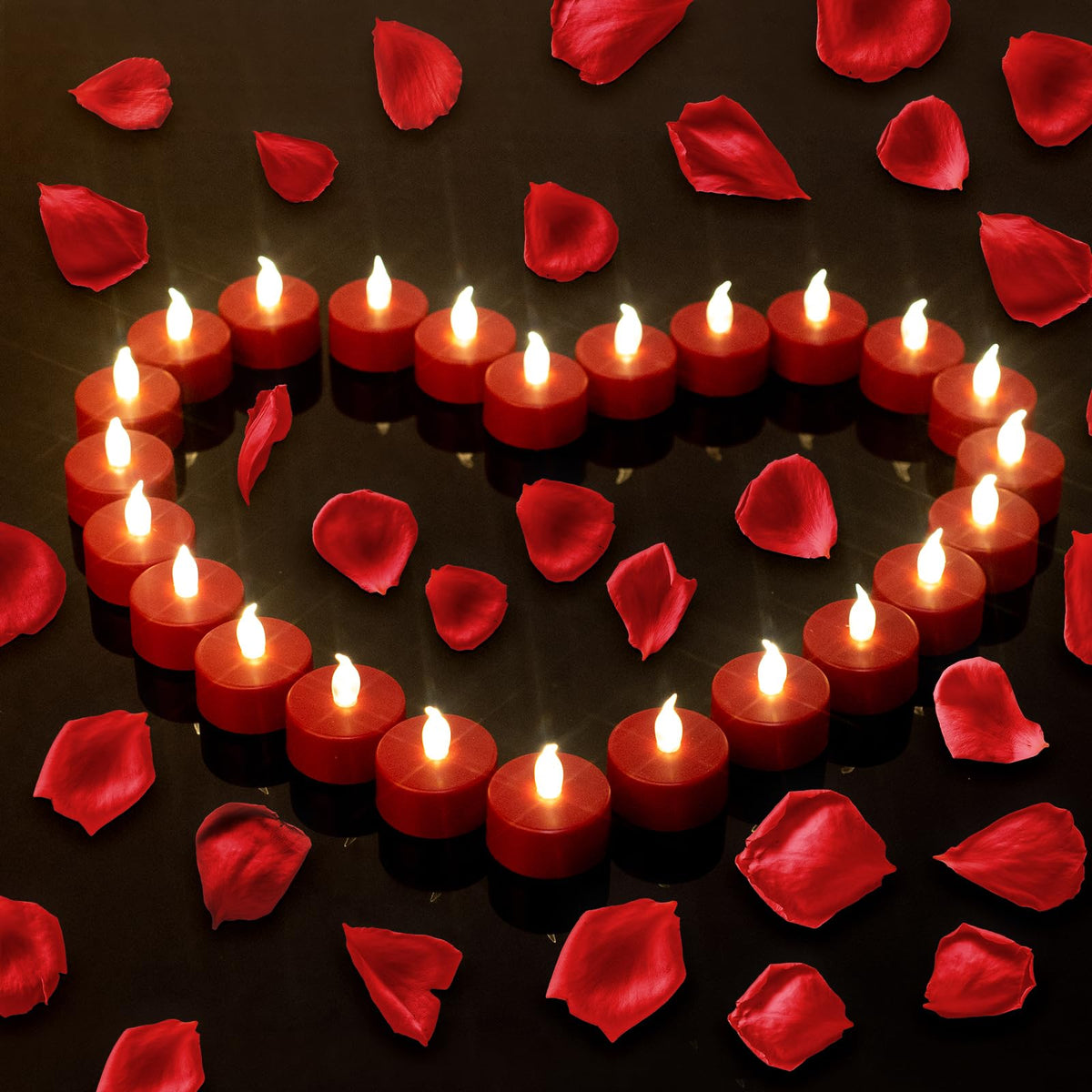 Battery Operated LED Tea Lights Flameless Flickering Candles 12PACK