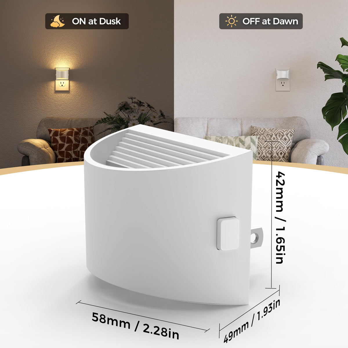 DORESshop Night Light, Night Lights Plug into Wall, Adjustable, 3000K