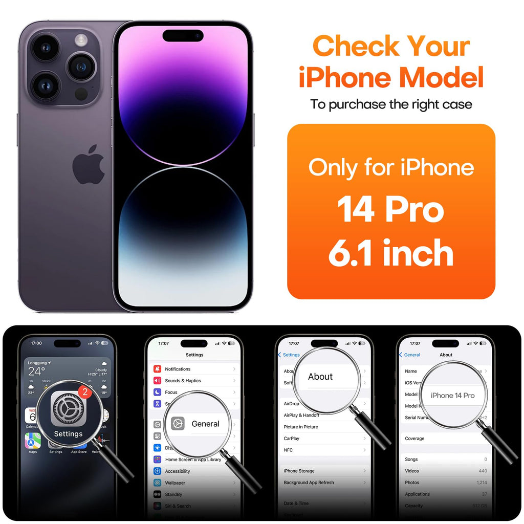 ImpactStrong Magnetic Guard Designed for iPhone 13 Case [Camera Protection] [Military Grade Drop Tested] [Compatible with MagSafe] Slim Translucent Matte Phone Case (6.1") - Black