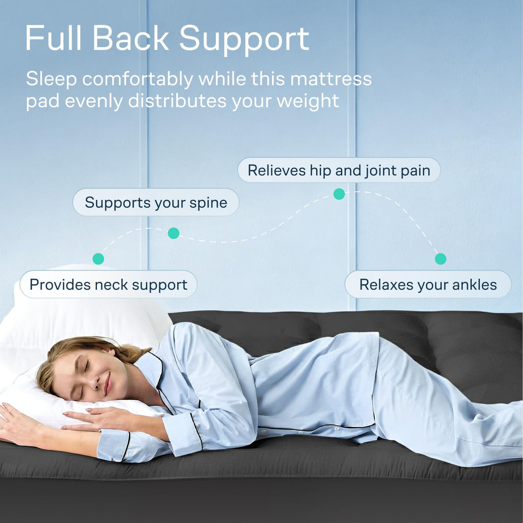 Niagara Sleep Solution 100% Cotton Top Queen Size Mattress Pad, Pillow Top