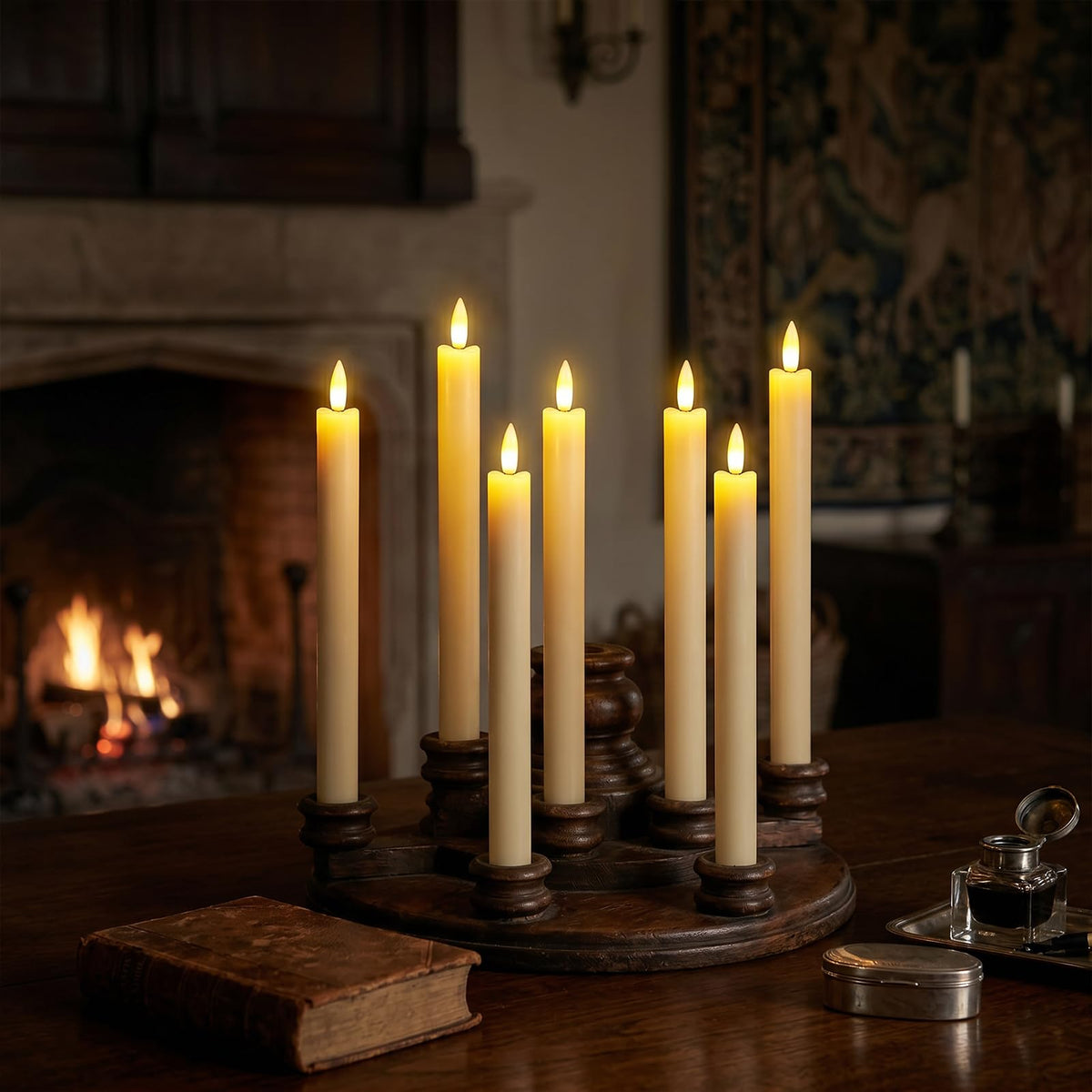 GenSwin 10.8" Flameless Floating Candles Wand Halloween Decorations