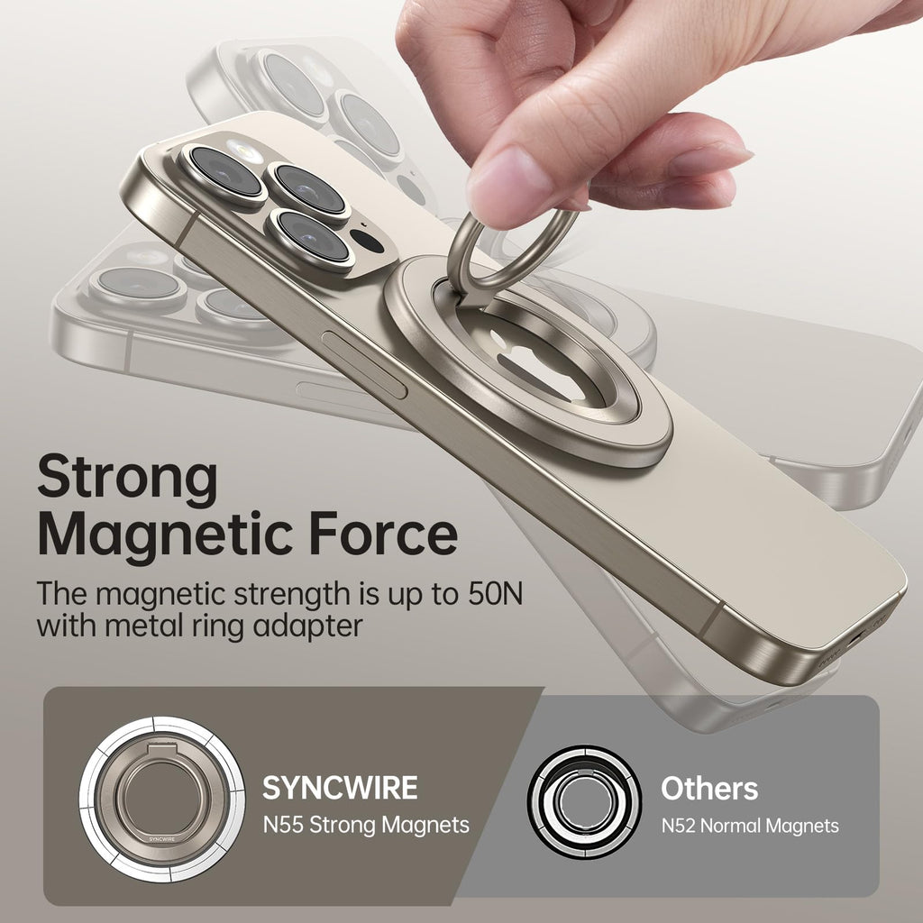 SYNCWIRE for MagSafe Phone Grip, Magnetic Phone Ring Holder Stand Kickstand