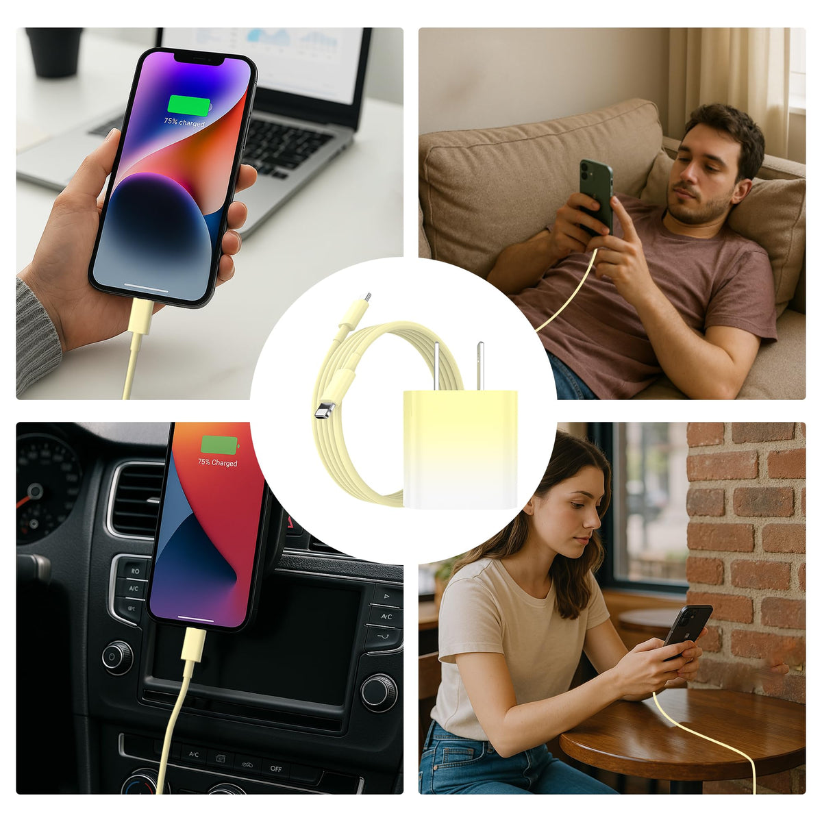 iPhone 18 Pro Max Charger, 40W USB C Fast Charging 2 Pack for Home & Travel