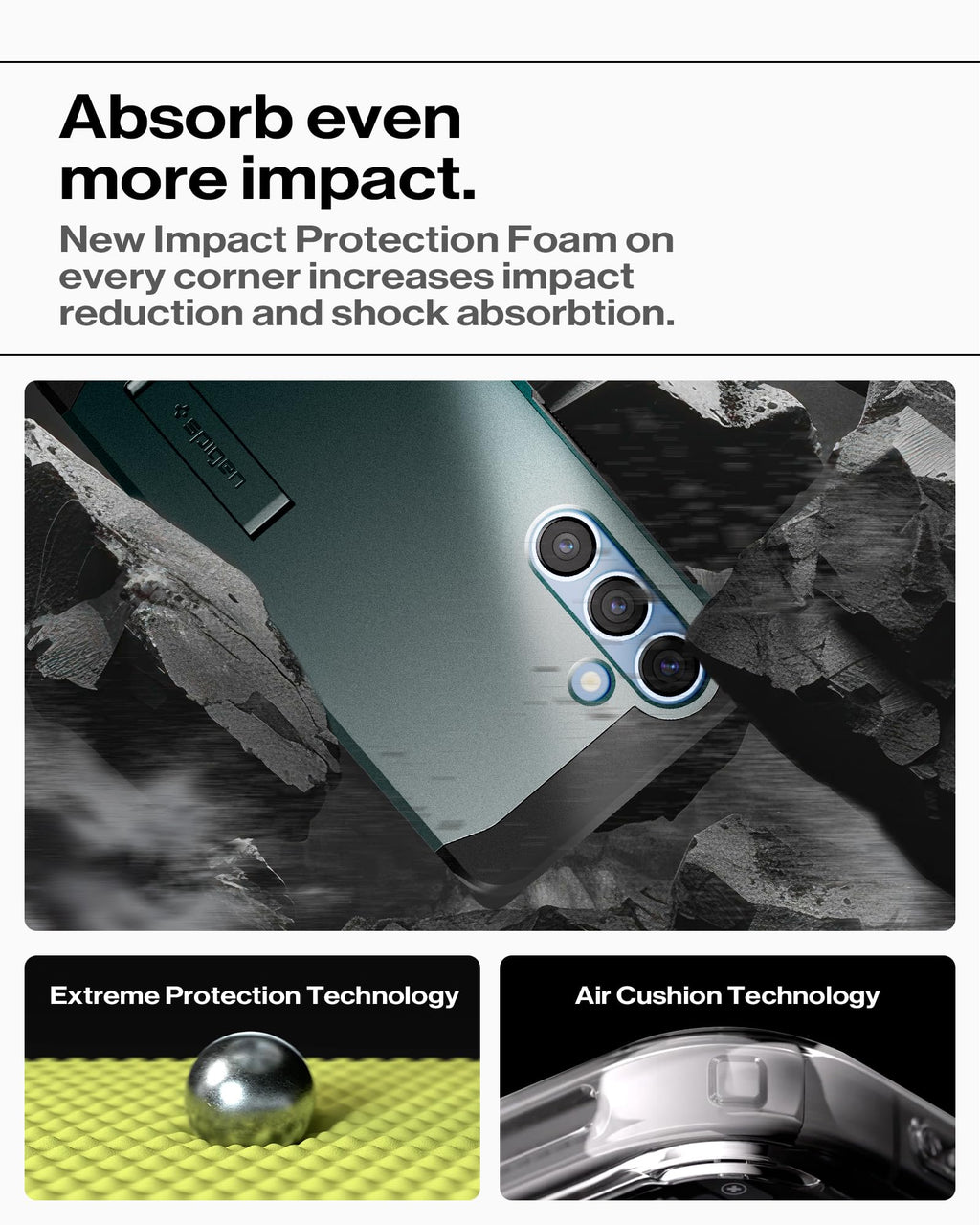 Spigen for Galaxy S25 Plus Case, Tough Armor MagFit [Kickstand] [Compatible with MagSafe] [Military-Grade Protection] - Black