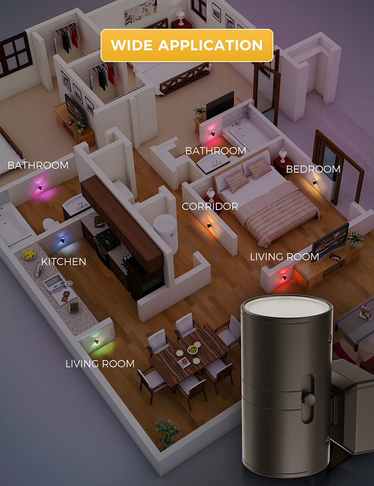 L LOHAS LED Night Light Plug in, Night Lights Plug into Wall, Soft White