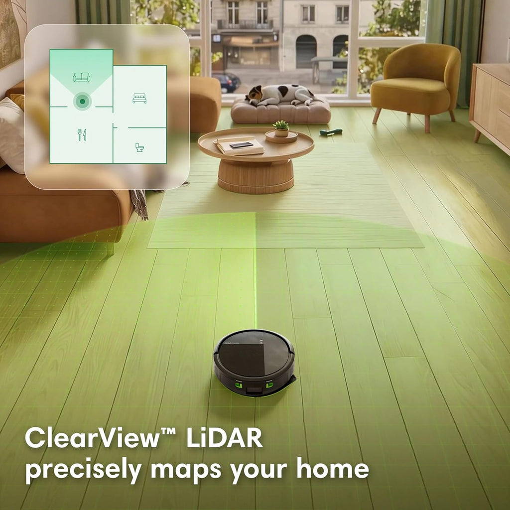 iRobot Roomba 115X Combo Robot Vacuum & Mop with AutoEmpty Dock, 15,000Pa, Self-Empties for 90 Days, Intense Power-Lifting Suction, LiDAR Navigation, Multiple Cleaning Modes, Avoids Mopping Carpet