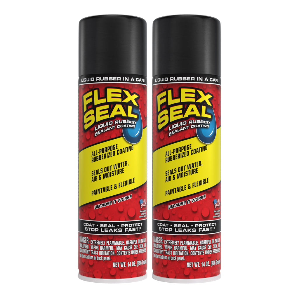 Flex Seal Spray Rubber Sealant Coating, Waterproof, Clear, 17 oz, 2-Pack
