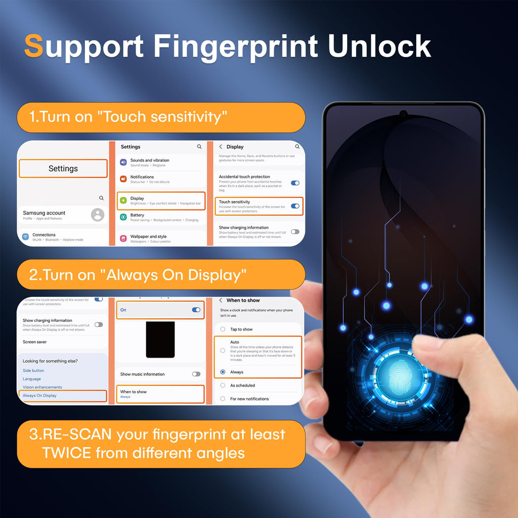 AACL 3-Pack for Samsung Galaxy S22 Screen Protector Film [6.1"]