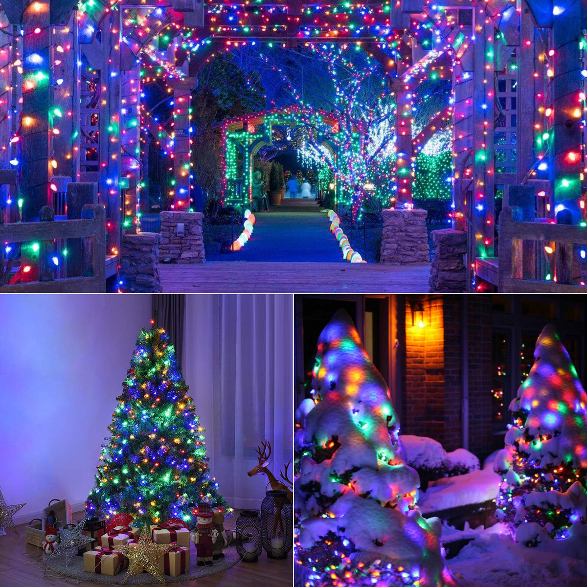 Brizled LED Halloween Lights Indoor Outdoor Orange & Purple String Light