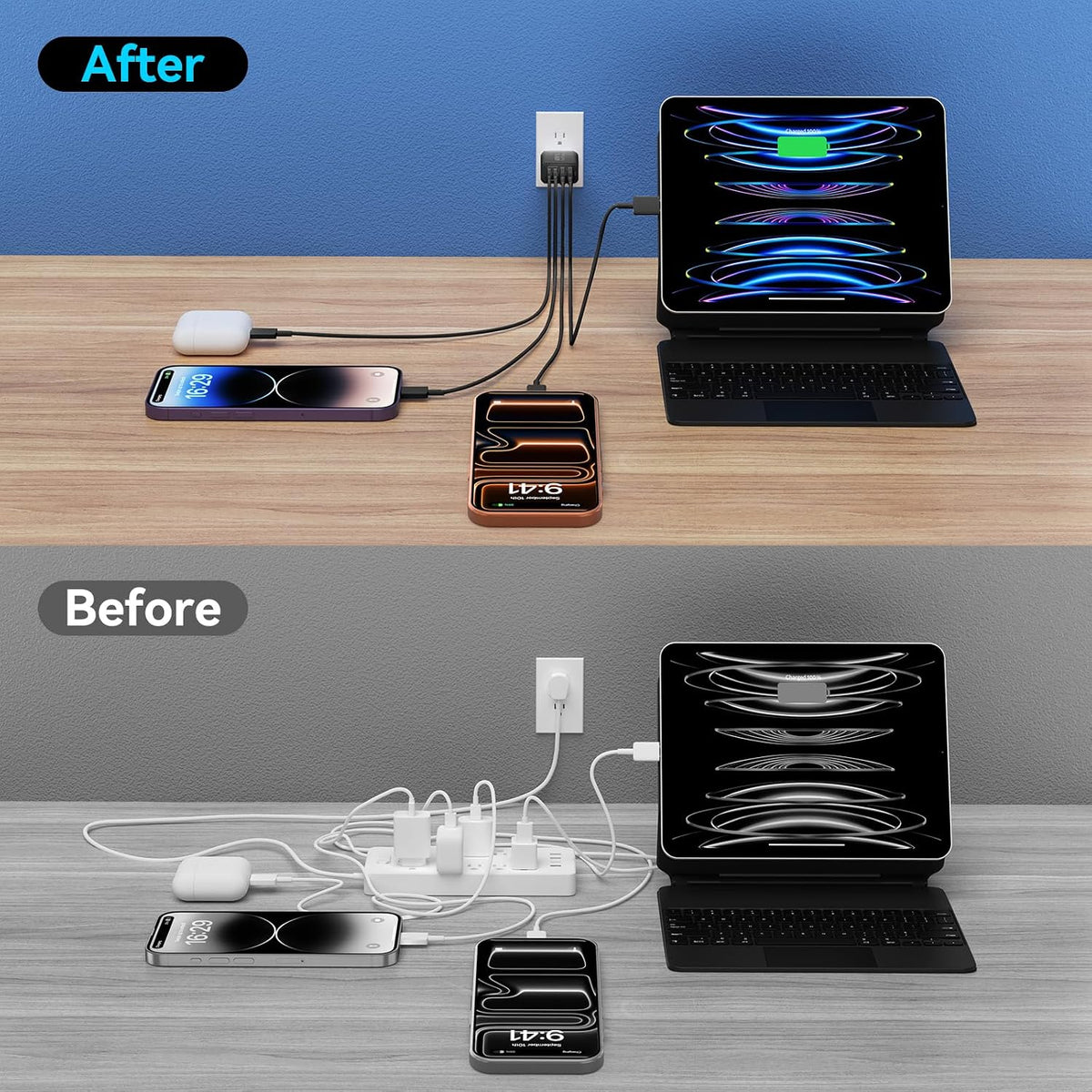 USB C Charger Block Multiple Ports Wall Charger Fast Phone Charging Blocks