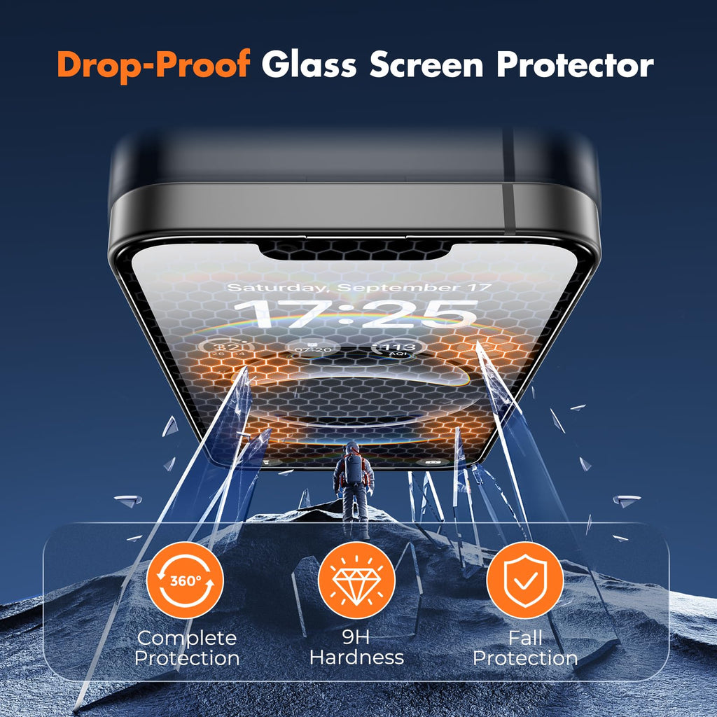 UNBREAKcable 3-Pack Screen Protector for iPhone 16 Pro Max, Full Coverage