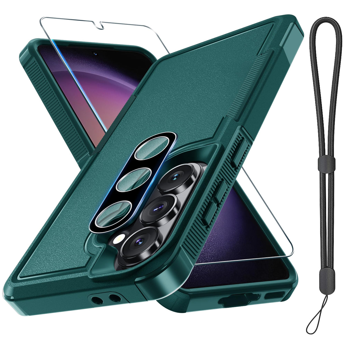 Case for Samsung Galaxy A36/A56/A27,Full Body Heavy Duty Cover,Black Matte