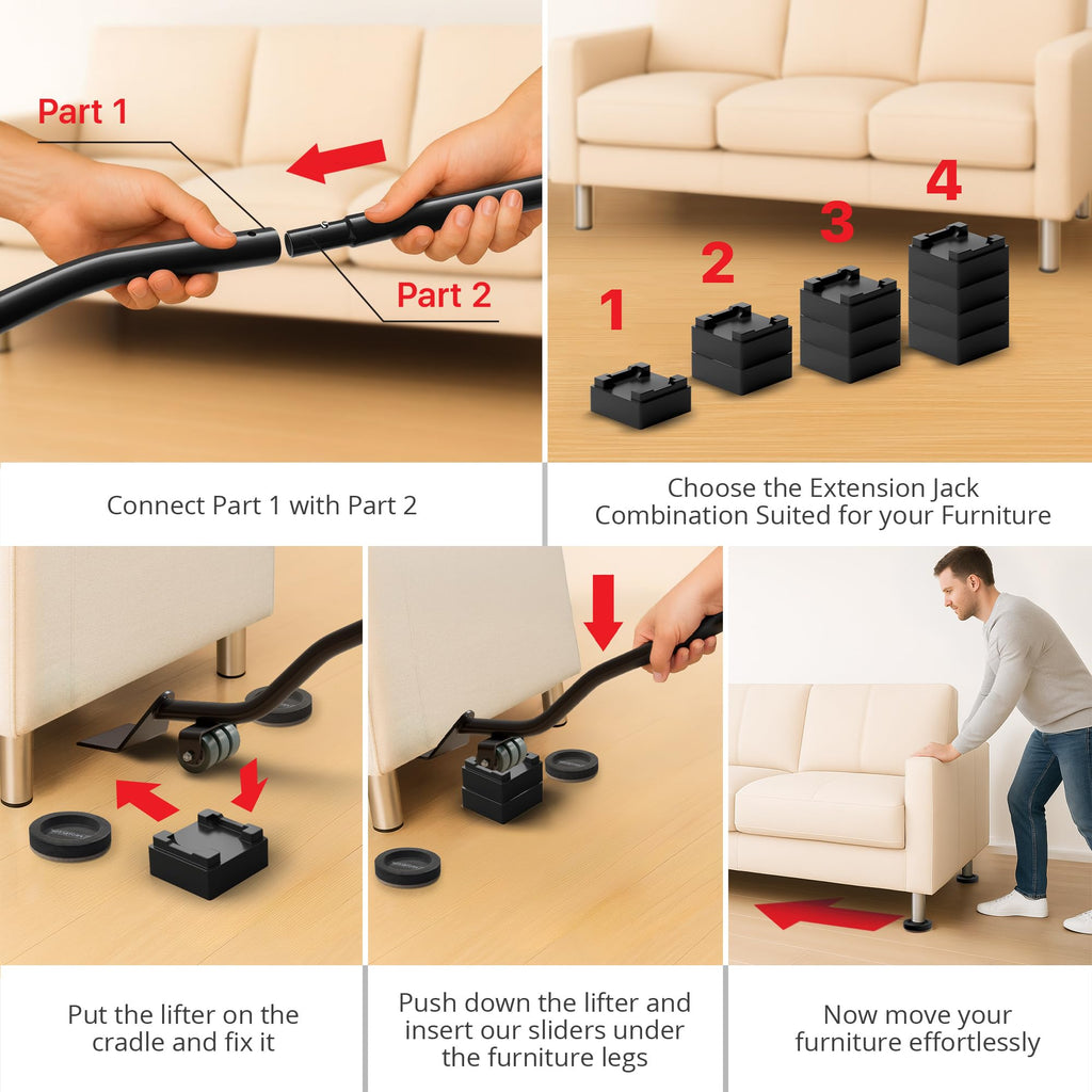 Felt Furniture Sliders for Hardwood Floors X-PROTECTOR 16 PCS 3 ½”