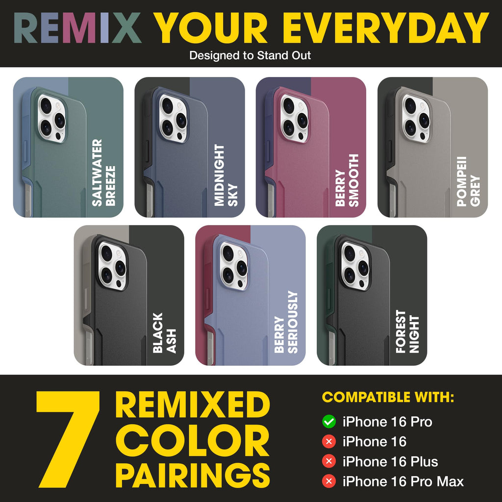 OtterBox iPhone 16 Commuter Series Case - Baby Blue Jeans, Thin & Protective iPhone Case, Dual-Layer, Impact Absorbing iPhone Case