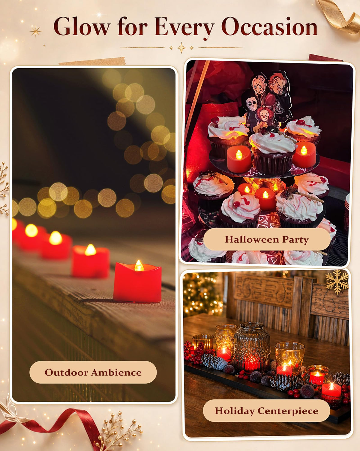 Homemory 12-Pack Remote Flameless LED Battery Tea Light Candles, 400+Hrs