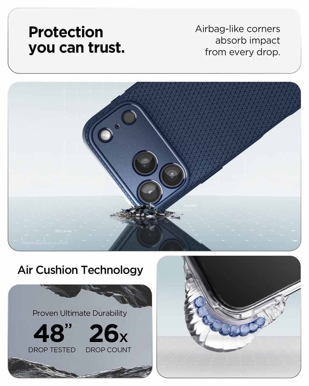Spigen Liquid Air Designed for iPhone 13 Pro Max Case (2021) - Matte Black