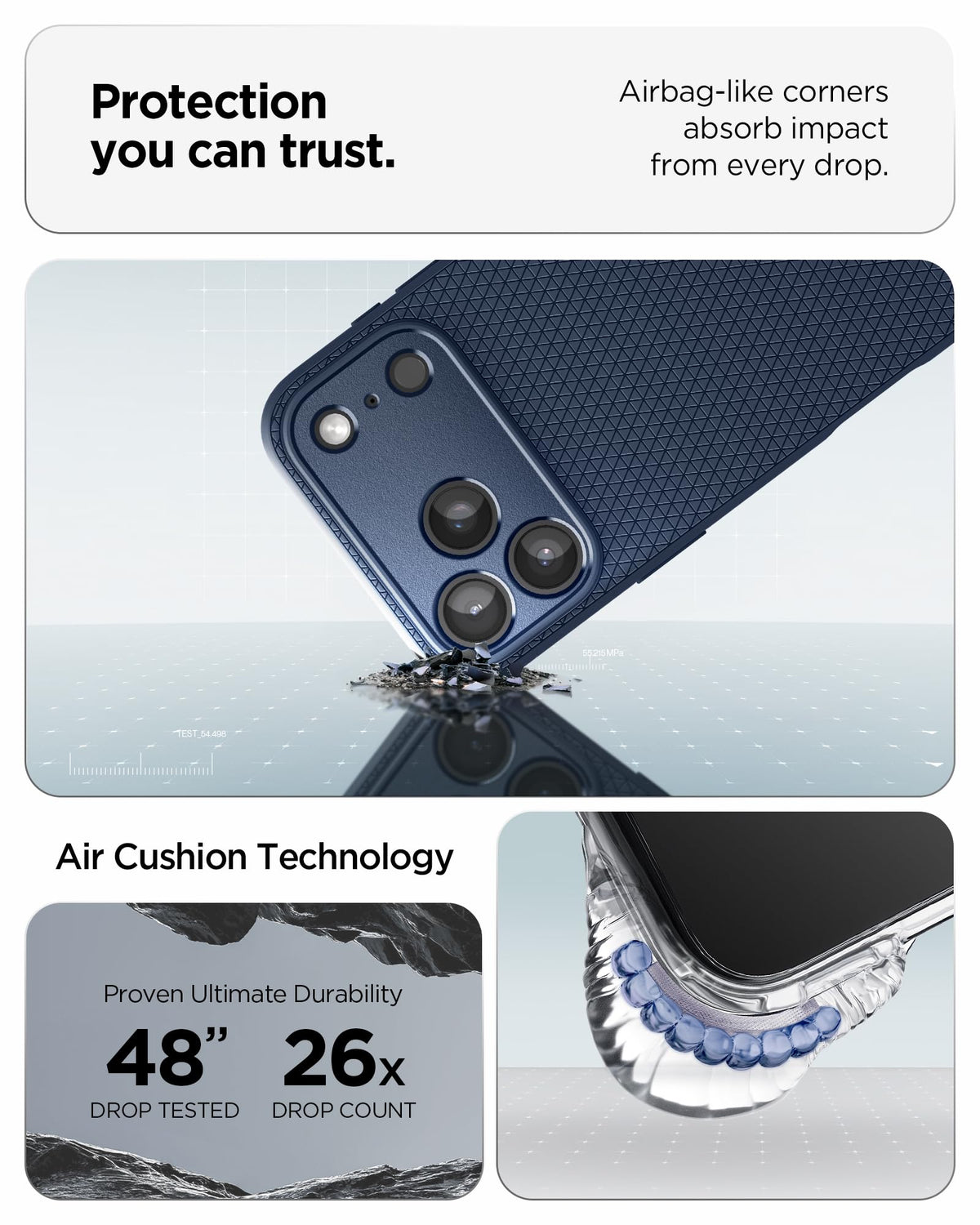 Spigen Liquid Air Designed for iPhone 13 Pro Max Case (2021) - Matte Black