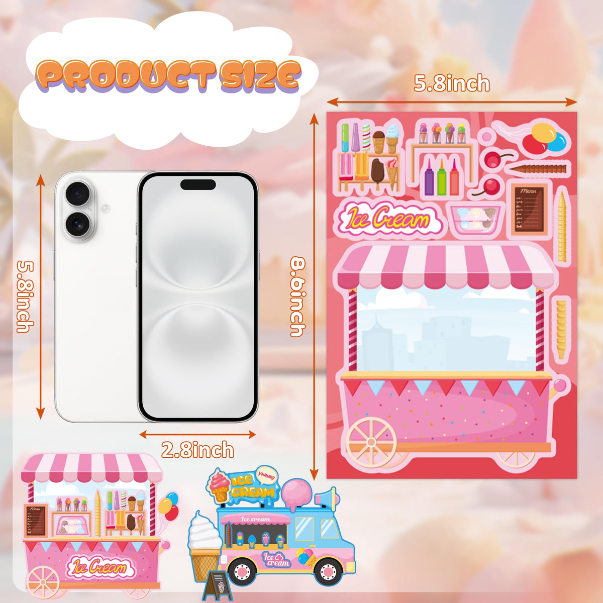 Stickers for Kids Toddler Party Favors Crafts - 48 Sheets