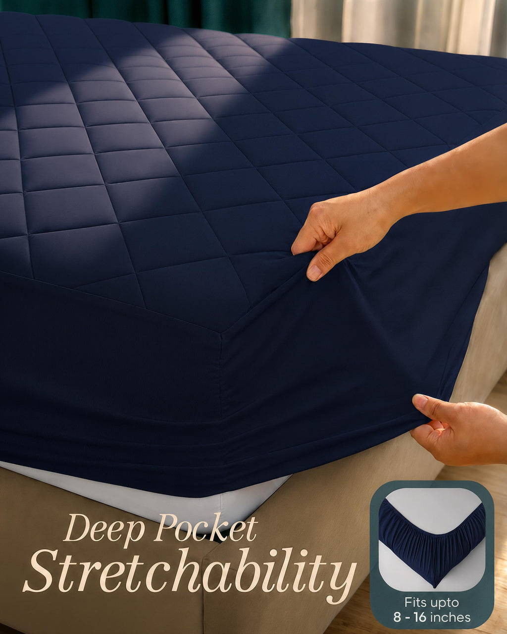 Twin Mattress Pad, Quilted Mattress Protector Topper fits 16" Deep Pocket