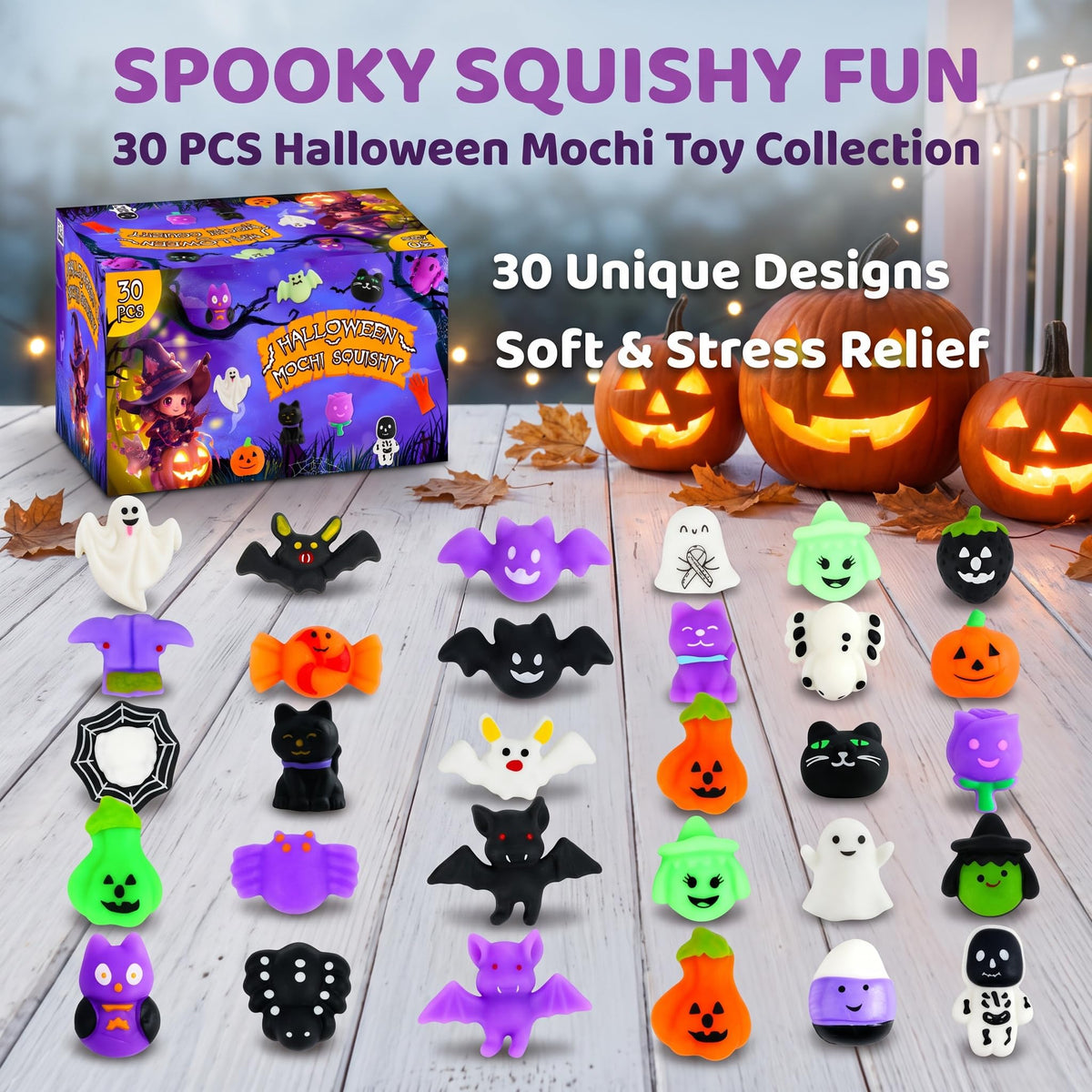 30 Pack Squishy Toys, Kawaii Squishies Party Favors for Kids 4-8 8-12 Treasure Box Toys for Classroom Birthday Xmas Gifts Goodie Bag Mini Animals Mochi Squishy Stress Relief Sensory Toys Random