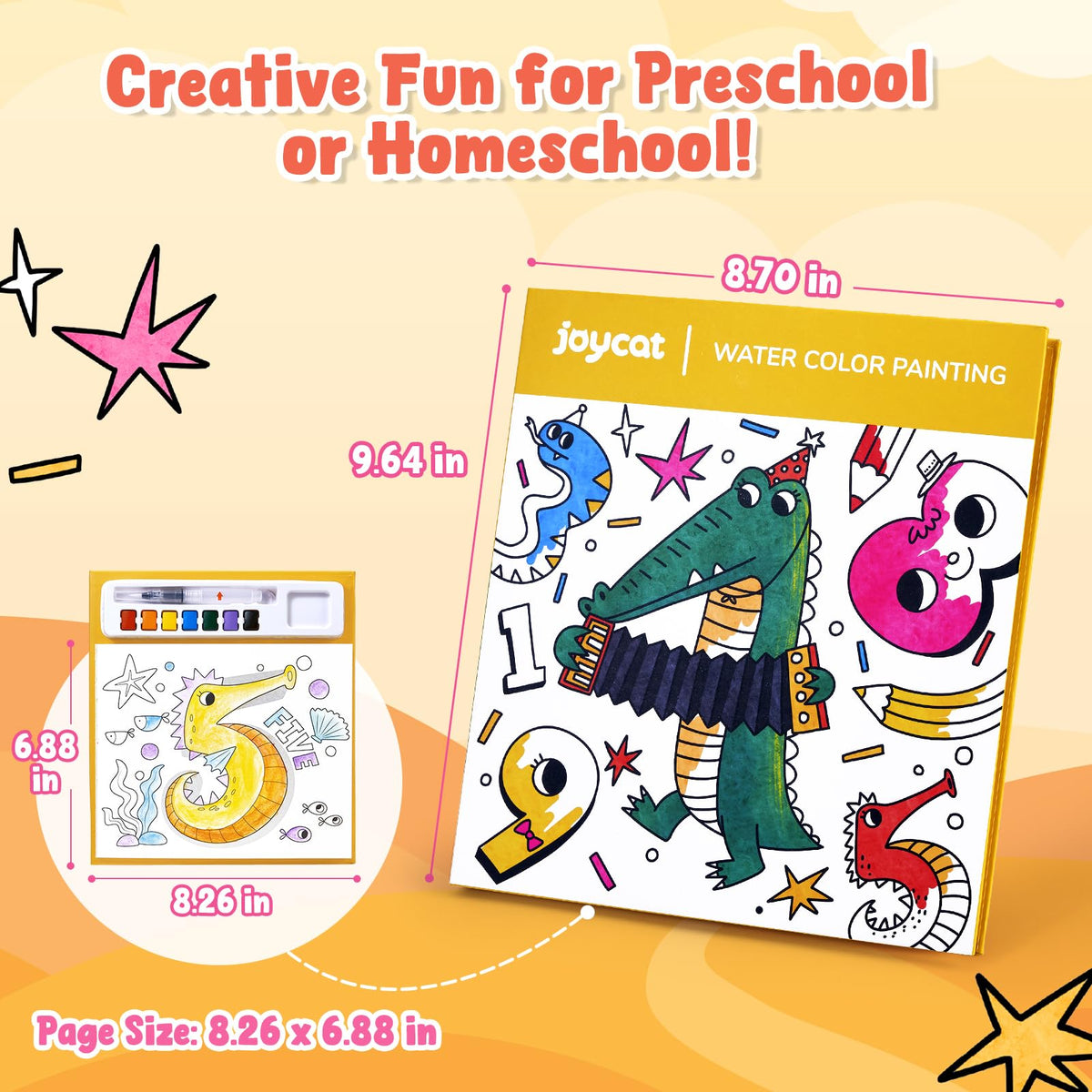 JoyCat Paint with Water Coloring Books for Toddlers (Magical Pony)