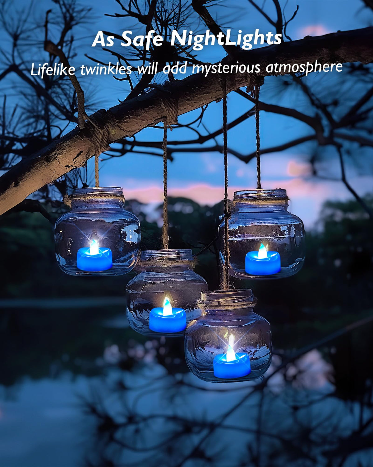 merrynights LED Candles, Tea Lights Candles Battery Operated Bulk, 24-Pack Long-Lasting 200 Hours Flameless Tealight Candles, Realistic Tea Lights for Halloween Christmas Wedding, 1.5'' D X 1.25'' H