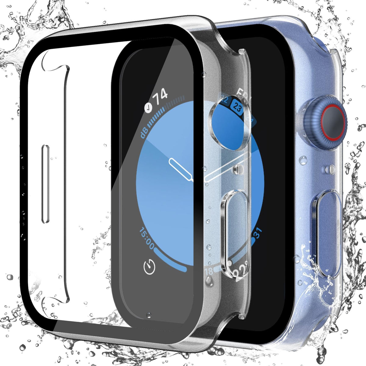 Misxi 2-Pack Waterproof Case for 41mm Apple Watch Series 9/8/7