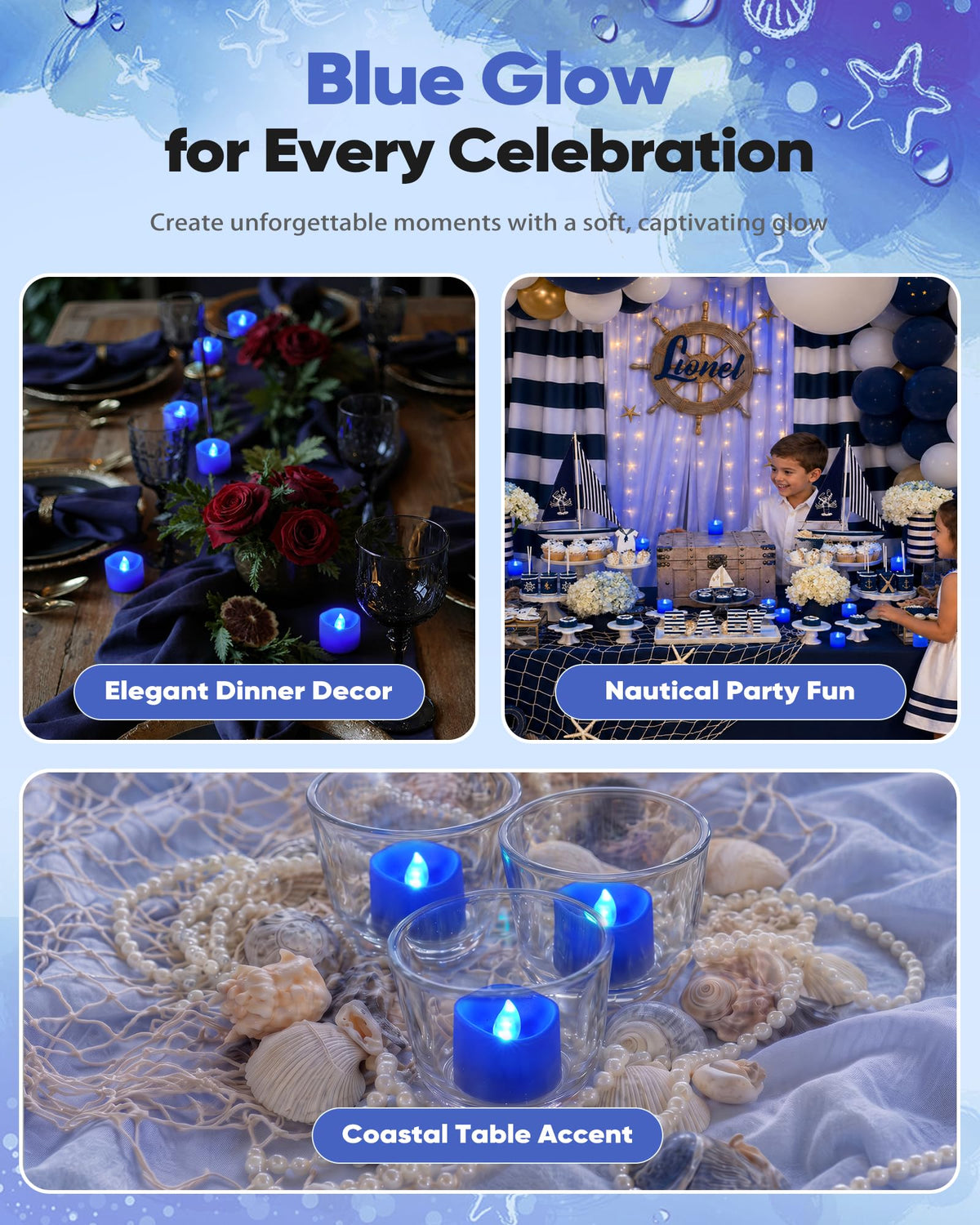 Homemory 24Pcs Flickering Flameless Candle Battery Operated, 200+Hours Fake Electric LED Tea Lights for Votive, Centerpiece Table Decorations, Wedding, Aniversary, Halloween, Christmas