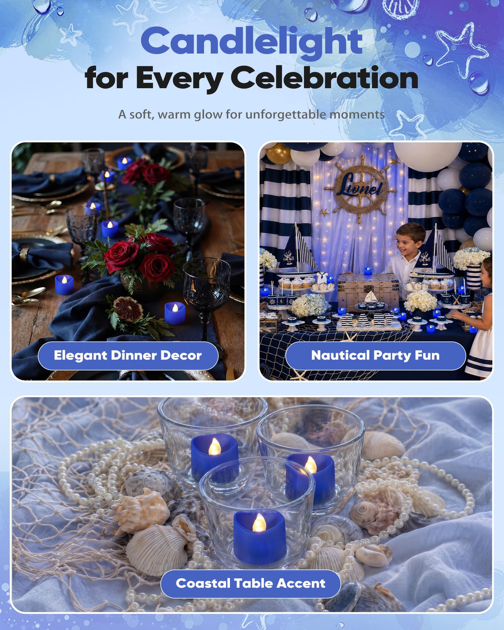 Homemory 12-Pack Remote Flameless LED Battery Tea Light Candles, 400+Hrs