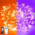 JMEXSUSS 100 LED Orange & Purple Halloween Lights Plug in