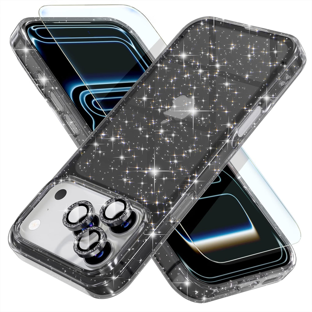 Choiche for iPhone 18 Pro Max Case Clear Women Girly (Glitter Clear)