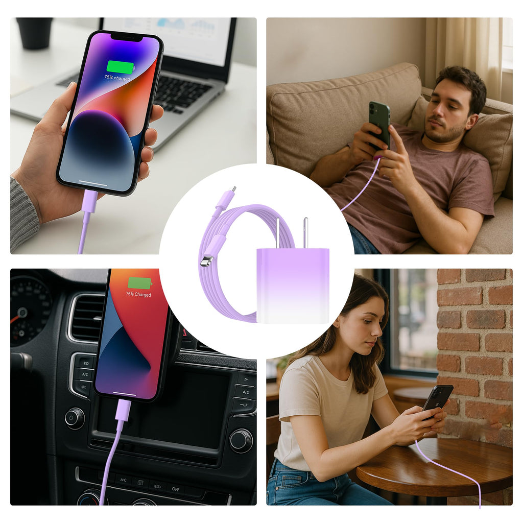 iPhone 18 Pro Max Charger, 40W USB C Fast Charging 2 Pack for Home & Travel