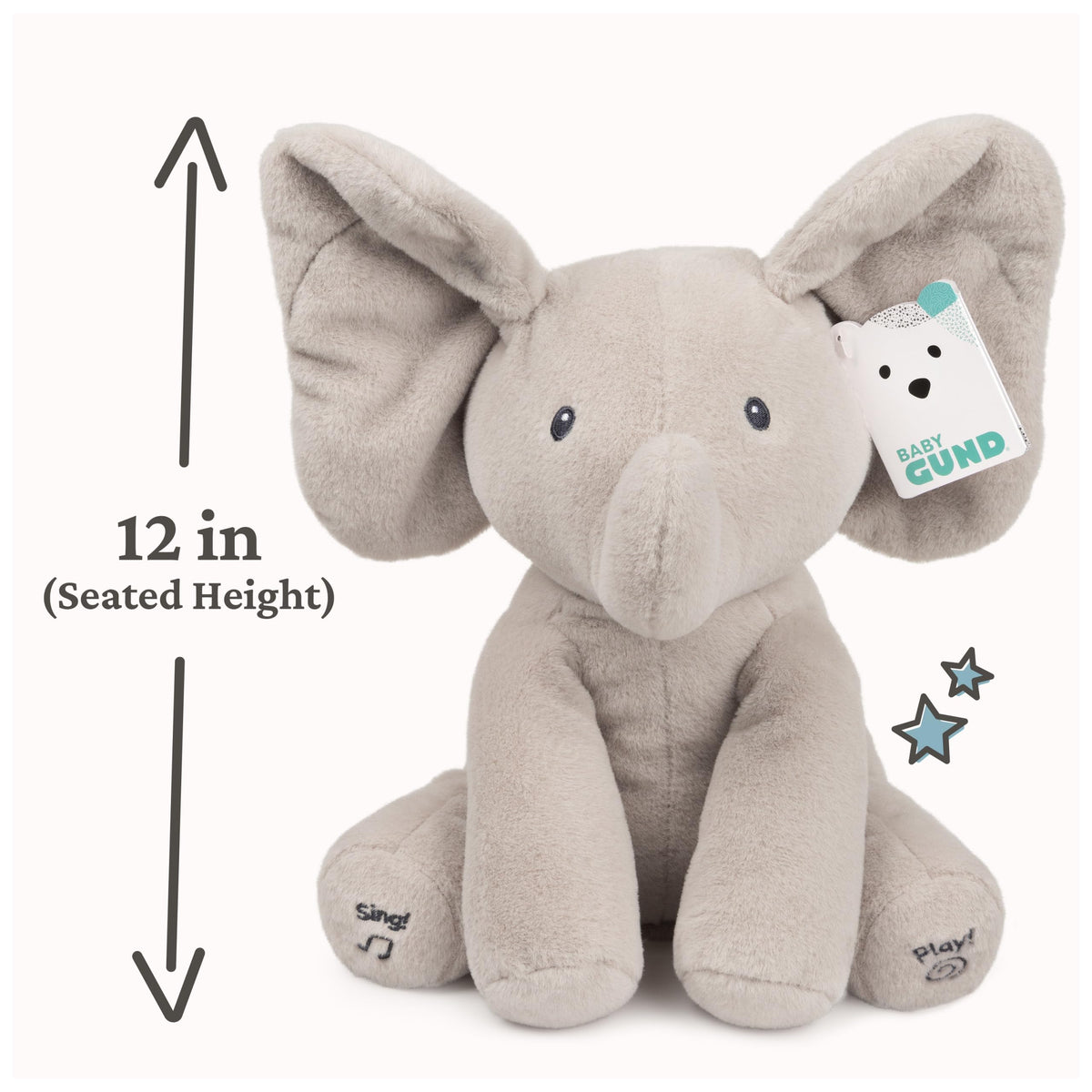 GUND Baby Peeki Puppy 12-Inch Interactive Animated Musical Plush for Babies