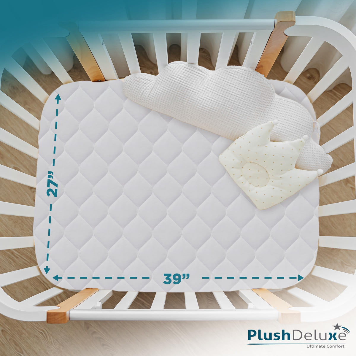 PlushDeluxe Bamboo Waterproof Mattress Protector, King Size, Ultra Soft