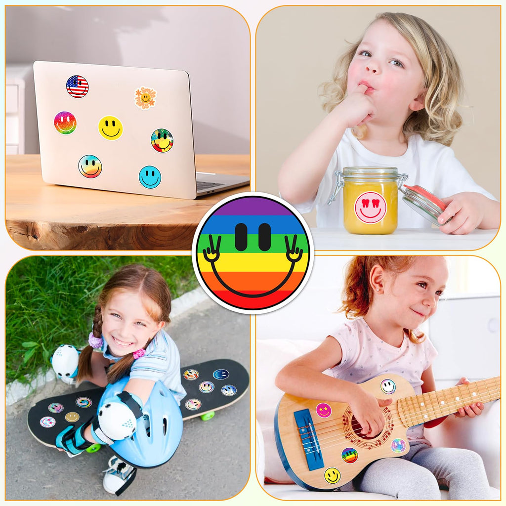 100PCS Smile Neon Stickers