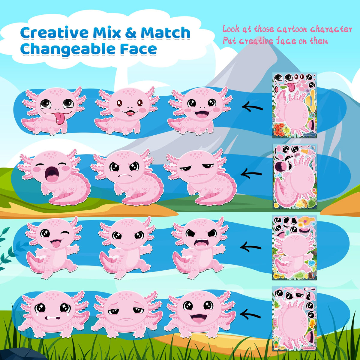 Stickers for Kids Toddler Party Favors Crafts - 48 Sheets
