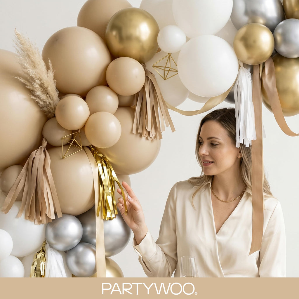 PartyWoo Baby Pink Balloons 152pcs Pastel Pale Light Pink Different Sizes