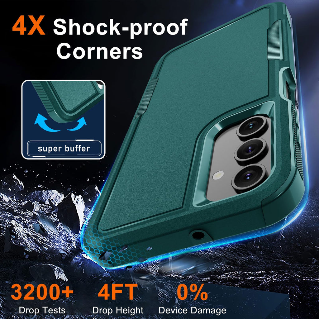 Case for Samsung Galaxy A36/A56/A27,Full Body Heavy Duty Cover,Black Matte