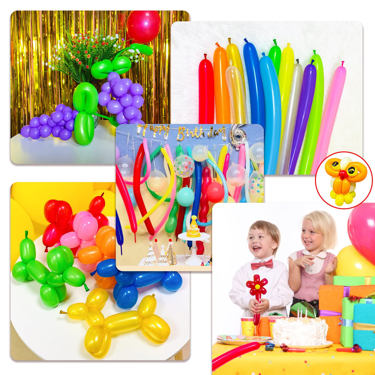 100Pcs clear 260 Balloons Clear Long Skinny Latex Balloon for Animal Ballons, Premium Quality Balloons for Beginners Baloons Making Kid's Carnivals Party Decoartion